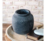 8" Black Top Pattern Vase