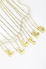 Bubble Balloon Initial Necklace - Gold