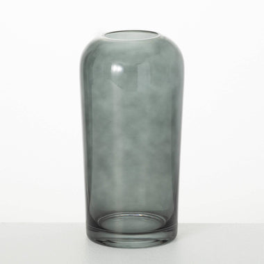Tall Smoky Glass Vase
