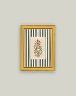 5x7 Holly Bells on Stripes Framed Art