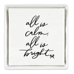 Ceramic Napkin Tray + Napkins - All is Bright