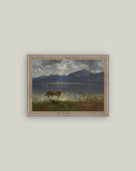 8x10 Fishermen on Lake Framed Art