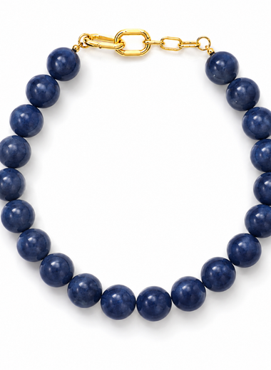 Beaded Gumball Statement Necklace - Royal Navy