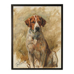 22x28" Vintage Dog Oil Painting