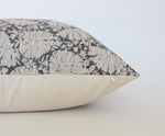 18x18 Charcoal Floral Pillow Cover