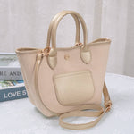 Ellie Straw Tote Crossbody Bag - Champagne Gold