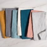Stone Washed Linen Napkins S/4: Clay