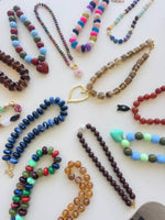 Liberty Chunky Beaded Necklace - Navy