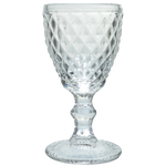 Diamond-Patterned Water or Wine Glass