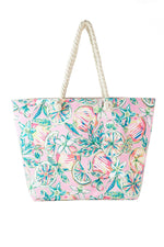 Hand-Drawn Grapefruit Beach Tote - Pink