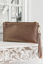 Jaylene Three Compartments Crossbody Bag - Bronze
