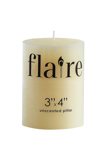 3x4 Unscented Cream Candle