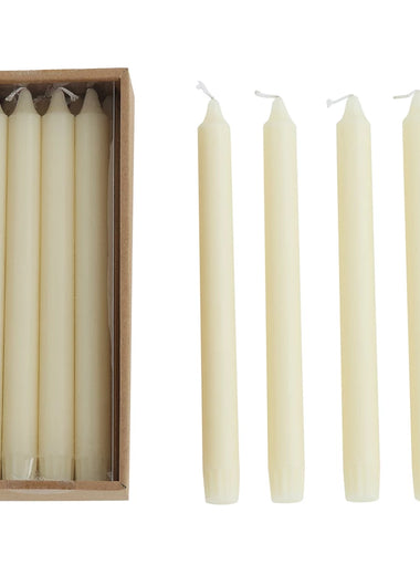 Set of 12 Unscented Taper Candles in Box
