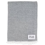Gray Herringbone Throw Blanket - 60x72"