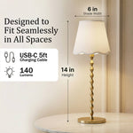 Diamond Stem Scalloped LED Lamp