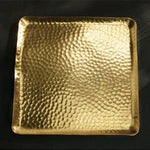 Gold Square Hammered Plate