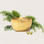 Juniper & Balsam Fir - 14oz Soy Candle in Brass Bowl