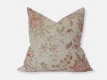 12x20 Tan Floral Lumbar Pillow Cover