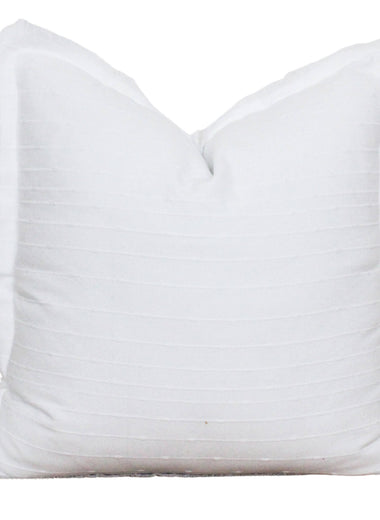 20x20 Dotted Fringe Pillow - White