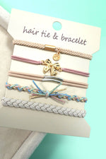 Boho Knot Bracelet and Hair Ties - Bow