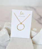 Stella Gold Circle Charm Necklace
