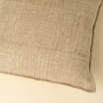 20x20 Patch Weave Linen Pillow - Ivory