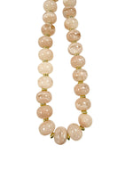 Marble Chunky Beaded Necklace - Taupe