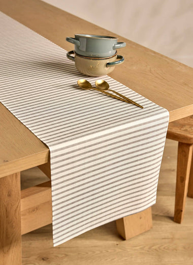 Stone Stripe Table Runner - 16" x 60"