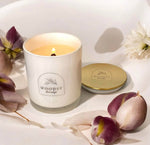 Plum Blossoms & Cypress 12oz Candle with Gold Lid