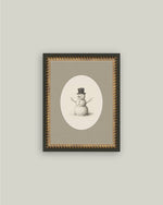 5x7 Oval Snowman in Frame