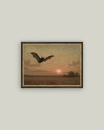 8x10 Bat at Dusk Framed Art