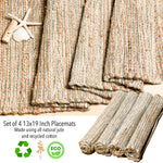 Set of 4 Jute & Sage Green Placemats