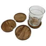 Acacia Wood Coasters S/4