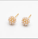 Lettie Pearl Cluster Stud Earrings