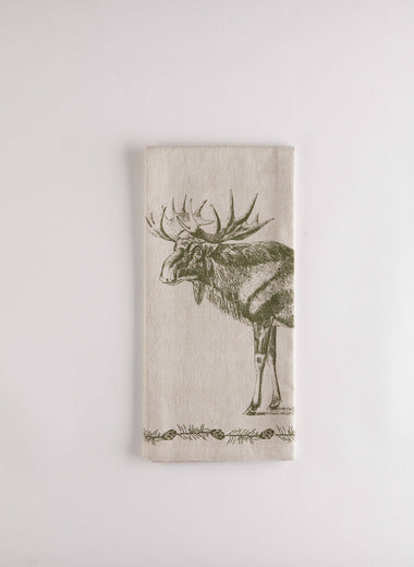 Into the Woods Moose Dishtowel