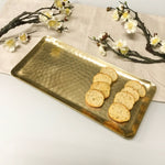 Gold Hammered Rectangular Tray