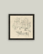 9x9 Kensington Gardens in Winter Framed Art