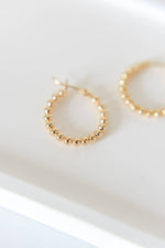 Vivi 18k Gold Beaded Hoop Earrings