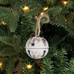 Vintage White Metal Jingle Bell