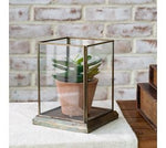 7.5" Aged Antique Glass Displayer