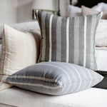 20x20 Addison Navy Stripe Linen Pillow Cover