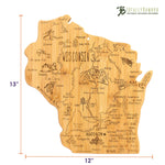 Wisconsin Cutting Board with Engraved Artwork