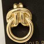 Intricate Knot Drop Earrings - Gold