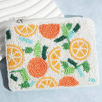 Beaded Citrus Coin Purse