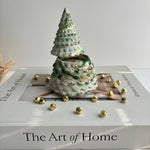 Christmas Tree Candle Pot - Green Fusion Marble