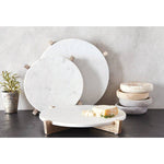 11" Marble & Mango Wood Riser- Natural