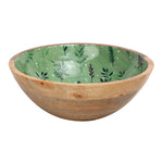 Green Leaf Design Resin Serving Bowl