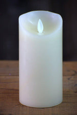3x6" Moving Flame Cream LED Candle w/ Timer