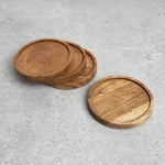 Acacia Wood Coasters S/4