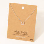 Mini Horseshoe Pendant Necklace: S